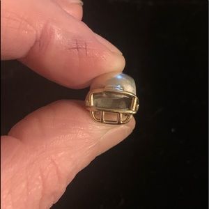 Pandora Sterling silver and 14k football helmet charm